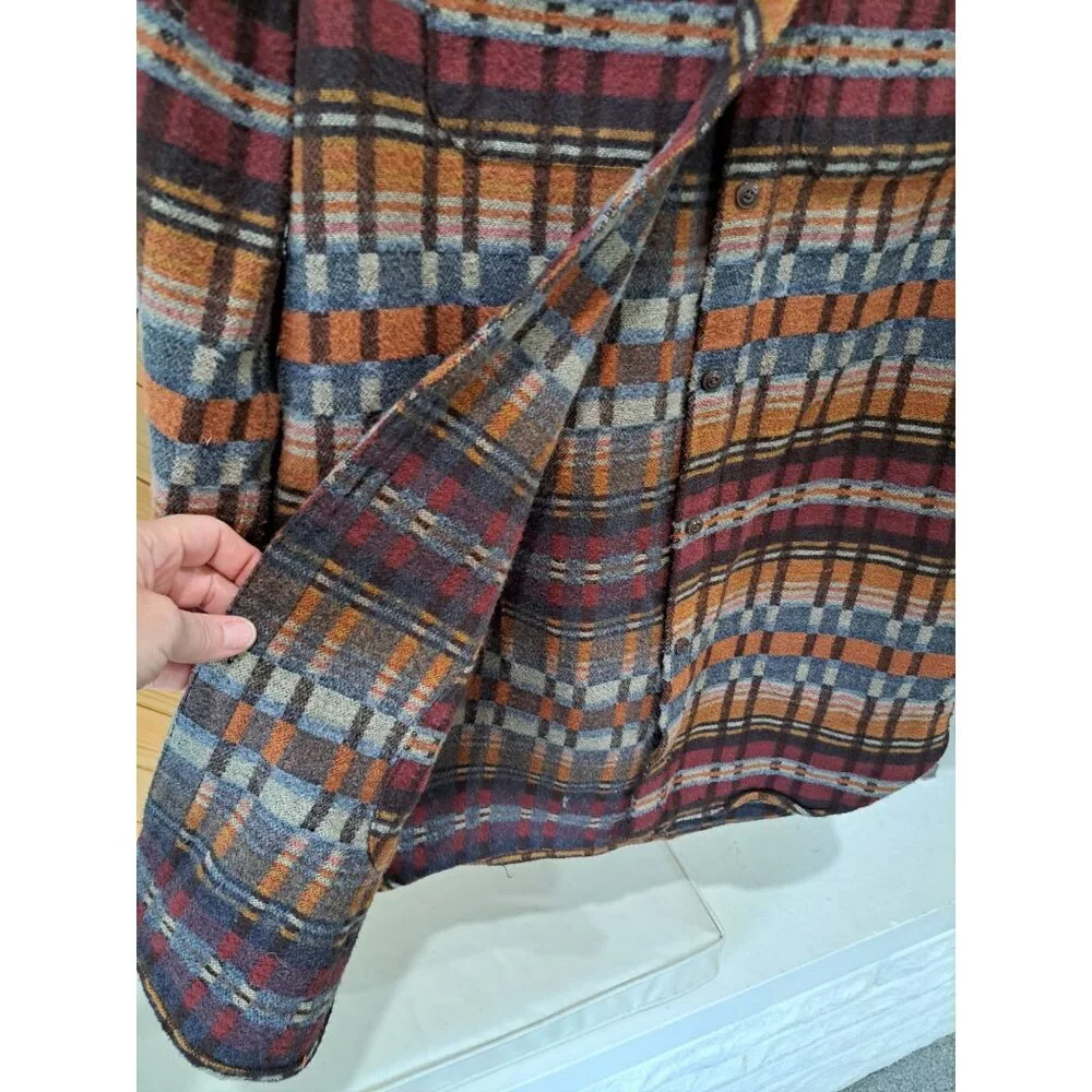 L.L. Bean Signature XS R Multicolor Plaid Button-Up Tunic Shirt Womens Long Slv - Picture 4 of 14